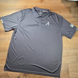 Alabama Crimson Tide Polo Shirt Mens 4XT Big Tall Gray NCAA Football Casual